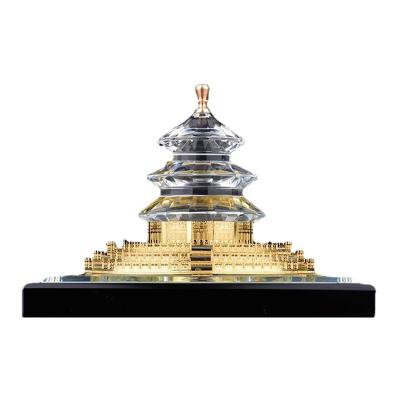 China 3D Crystal China Beijing Forbidden City Temple of Heaven Miniature Architecture Home Hotel Model Souvenir en venta