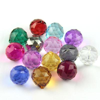 中国 Multi-size crystal chandelier lamp beads pendant ball prism hanging glass parts creative home crafts decoration 販売のため