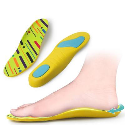 China Professional Wholesale PU GEL Velvet+PU+GEL Soft Velvet Insoles Kids Shoes Inserts For Kids With Foot Care Feature for sale