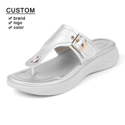 China Cushioning Women Arch Support Orthotic Sandal For Comfortable Walk Outdoor Strap Casual Flip Flops Style for sale