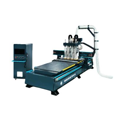 China Hotels Wood Carving 1325 CNC Router 4x8 CNC Router 1212 Atc 4 Axis Wood Routers With Rotary For Wood Plastic 3d Carving MDF Metal for sale