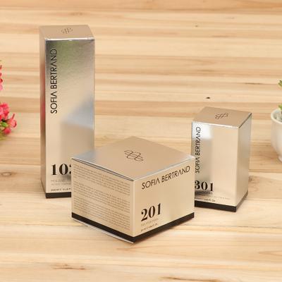 China Recycled Materials Essential Oil Custom Bottle Packaging Paper Cosmetic Boxes With Stamping for sale