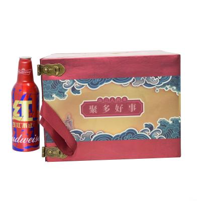 China New Wedding Materials 2021 Red Special Wedding Wine Recycled Packaging Cardboard Gift Box for sale