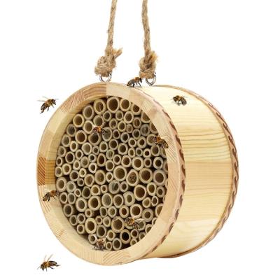 China Handmade Solid Truss Timber Round Wooden Bee House For Sale for sale