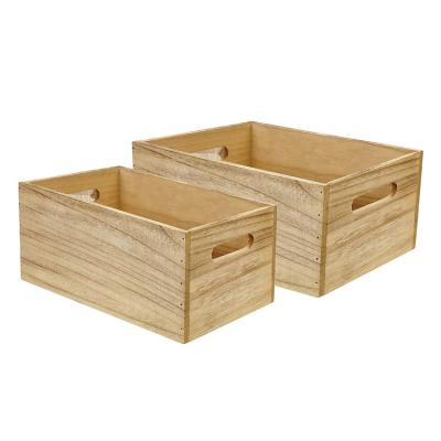 China Wholesale handmade unfinished cheap europe wooden crate storage box for fruit for sale