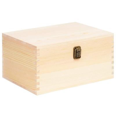 China Customized size natural paulownia handmade wooden storage box for sale