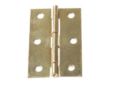 China Modern steel yellow zinc-nickel plated round type square type door hinge with screws for sale