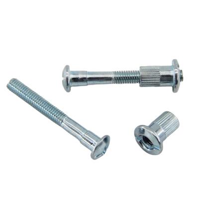 China Chinese Wholesale Industry Furniture Bolt With Nut Washer Parts Steel Zinc Pated for sale