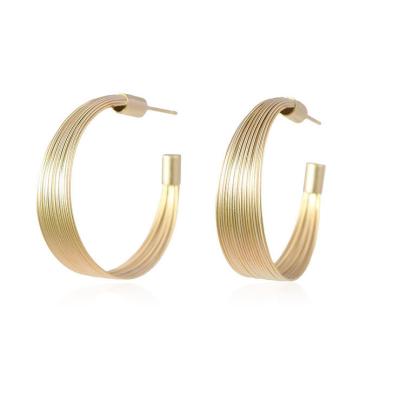 China Factory Price TRENDY High Quality Custom Hoop Earrings 18k Gold Plated Fashion Women Jewelry Earrings for sale