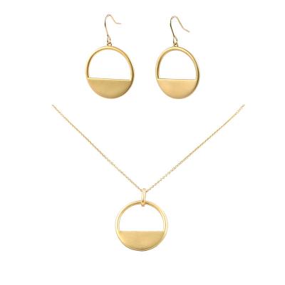 China FASHIONABLE Custom Jewelry Plated Fashion Jewelry Sets Wholesale Gift 18k Gold High Quality Brass Elite Women Round ERBR0007 Fashionable NC; GUA for sale