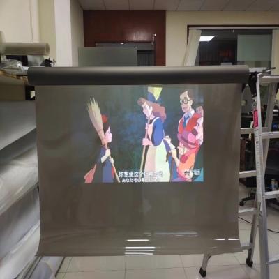 China Black 1.52x30m high contrast contrast front and rear projection film, rear projection adhesive screen film for sale