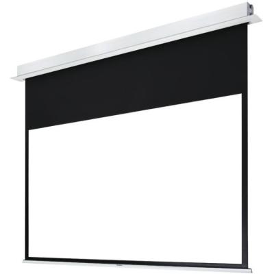 China Electric Projection Screen Banner Black Projection Screens Cloth With Remote Control for sale