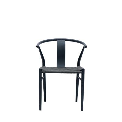 China Modern Custom Factory Dining Room Restaurant Short Armchair Cheap Styling Braided Ropes Dining Chairs for sale