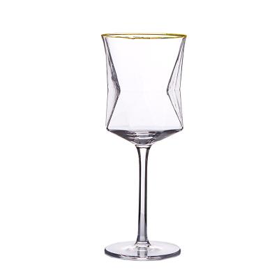 China Viable Factory Assured Luxury Valentine Green Quantity Rose Wine Glass Wedding Goblet China Christmas Custom Made Space for sale