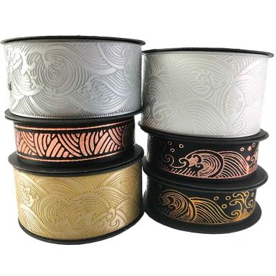 China Sation Sustainable Decorative Packaging Ribbon Rolls Custom Logo Printed Double Sided Satin Ribbon Gift Ribbon for sale