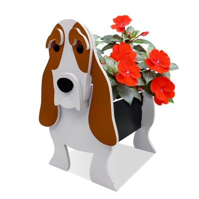 China Waterproof and anti-corrosion customizable plastic outdoor indoor cute cartoon planter material environmental protection animal flower pot for sale