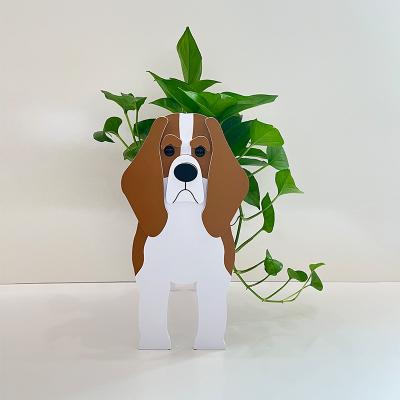 China Waterproof And Anti-corrosion Material Customizable Home Room Decor Flower Dog Flower Pot Corner Environmental Protection Decoration With Flower Pot PVC Dog Flower Pot Wholesale for sale