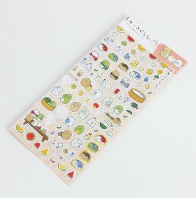 China Custom Korean Stationery Cartoon Sticker Japanese Airplane Corner Stickers Pocket Diary Decoration Foil Cartoon Watermelon Animal Stickers Sheet for sale