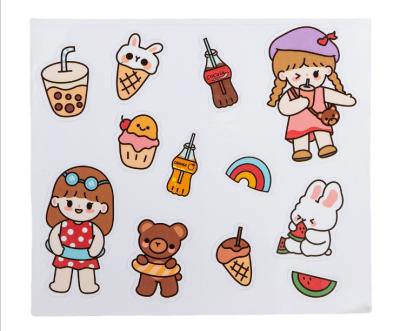 China High Quality Decorative Sticker Japan Custom Die Cut Cartoon Waterproof Colorful Stickers PVC Vinyl Sticker Marks Sheet Cartoon Stickers for sale