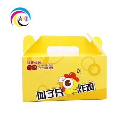 China Custom Reused Materials Embellish Fried Chicken Bags Boxes White Cardboard Matt Lamination China Manufacturer Customized for sale