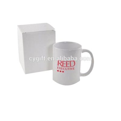 China Factory Recyclable Competitive Price White Color Coffee Mug Gift Box With Two Side Tuck Style for sale