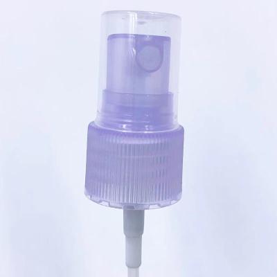 China Spill No 24 410 Ribbed Transparent Purple Color Dispenser Sprayer Mist Sprayer Plastic Pump Customized for sale