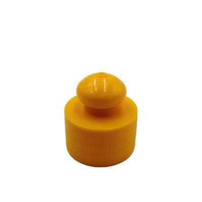 China Non Spill Plastic Pull Cap Push 24mm 28mm Pull Cap Water Bottle Cap for sale