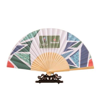 China Europe 21cm Customized Hand Paper Fan for sale