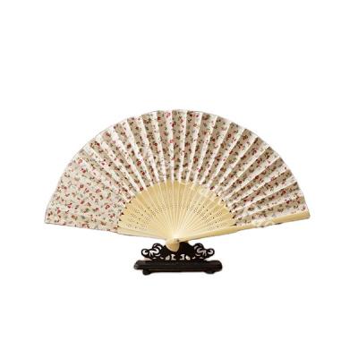 China Europe high quality and cheap bamboo hand cloth fans for wedding or festival gift for sale