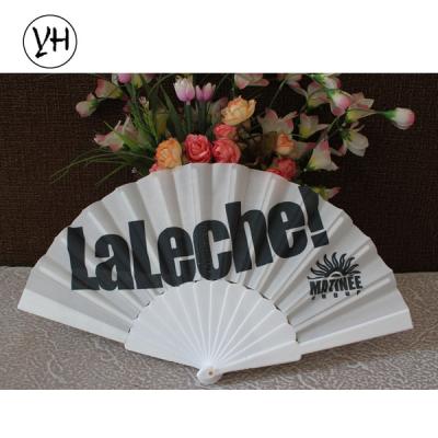 China Europe Wholesale Plastic Advertising Hand Fan With Logo for sale