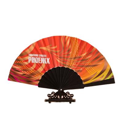 China Europe plastic paper fan with customer's design for sale