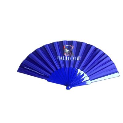 China Europe Customized Logo Foldable Plastic Hand Paper Fan for sale