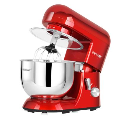 China 800W Cheftronic Portable Cake Mixer , Easy Operate 5 Liters Red Stand Mixer for sale