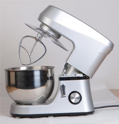 China Powerful 5L Electric Food Mixer Silver Color 1300W SUS304 Bowl With ABS Housing for sale