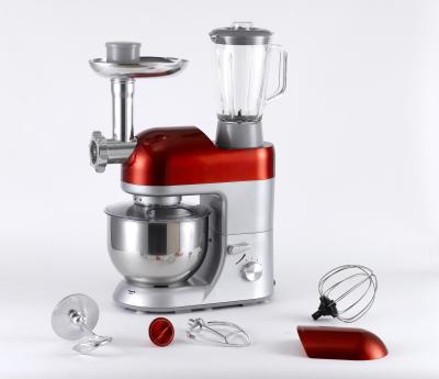 China Tilt Up All In One Stand Mixer , 1300W Pizza Dough Mixer With 5L SUS304 Bowl for sale