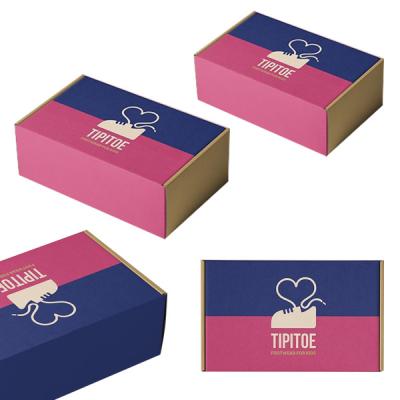 China Recycled Materials Express Wholesale Beautiful Clothes Custom Underwear Shoes Corrugated Paper Transport Box for sale