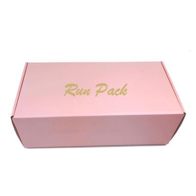 China Custom Logo Materials Pink Silver Cosmetic Cardboard Recycled Corrugated Mailer Mailing Box for sale