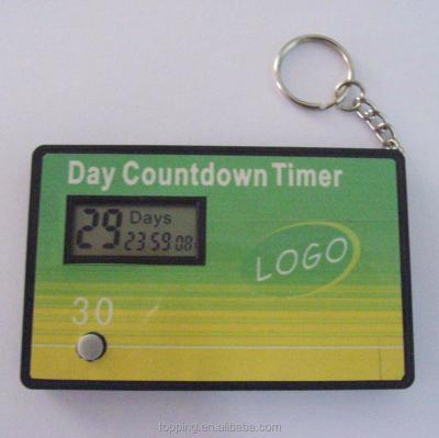 China Multifunctional colorful countdown timer with key chain for sale