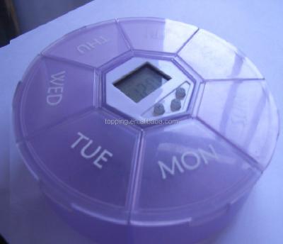 China 7 Day Pill Box Timer with Weekly Reminder Alarm Pill Box TP7006 for sale