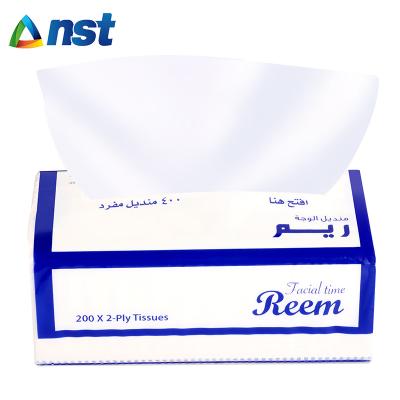 China Soft And Comfortable REEM Brand 200 Sheets 2 Ply Soft Facial Tissue China Manufacture for sale