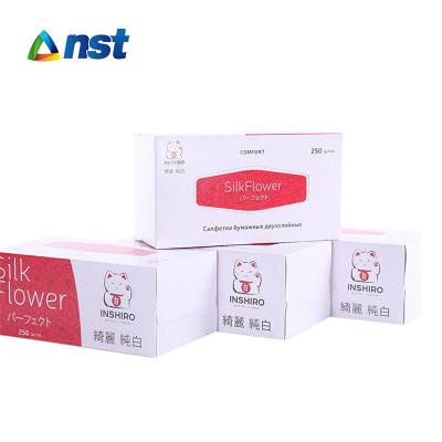 China Custom Printing Tissue Box OEM LOGO Box Facial Tissue Paper Tissue Face for sale