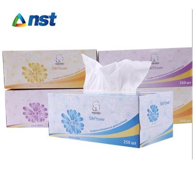 China Box tissue wholesale price 2 layers ply ultra soft tissue paper box silk facial tissues for sale