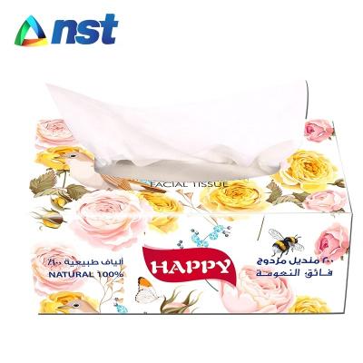 China Box Tissue 180/200/250 Covers 20*19cm/18*19cm/19*19cm Russia Box Tissue Box Package OEM Flat Box Facial Tissue for sale