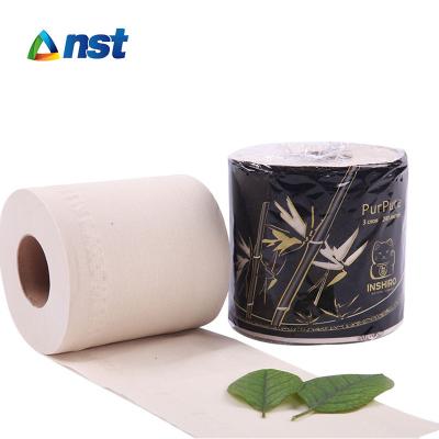 China 3 Layers Soft Comfortable Bamboo Paper High Quality Toilet Paper Natural Color for sale