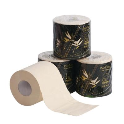 China Eco-friendly Wholesale 3layer 15gsm Bamboo Sanitary Bathroom Toilet Paper for sale