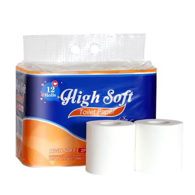 China High Quality Ultra Soft Large Rolls Virgin Wood Pulp Tissue Toilet Paper Case Package for sale