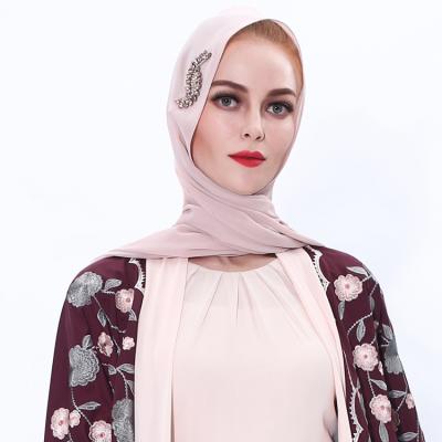 China Hot Sale 25 Different Colors Daily Casual Formal In Current Adults Dots Chiffon Arab Dress Women And Muslim Middle East Support Hijab for sale