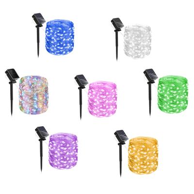 China Eco-friendly 100 LED Outdoor Waterproof Lights 8 Modes Twinkle Solar Powered Lights Fairy String Lights For Yard Decoration for sale