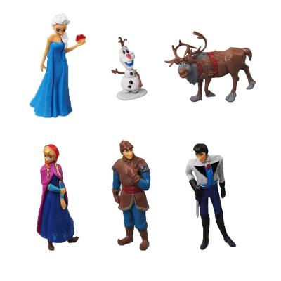 China Frozen Topper Figures Birthday Party Cake Decoration Frozen Action Figures 6PCS Frozen Cake Cartoon Toy smlhparty for sale