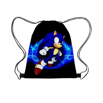 China smlhparty Sonic Drawstring Backpack Eco-Friendly Materials Waterproof Hedgehog Drawstring Bag Party Bags For Women Men Kids 1PCS for sale